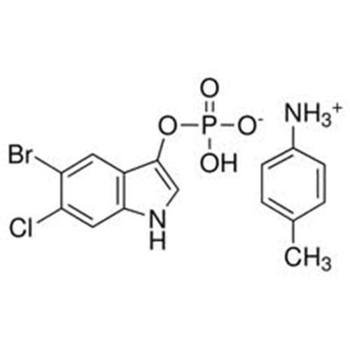 5-Bromo-6-chloro-3-indoxyl phosphate, p-toluidine salt